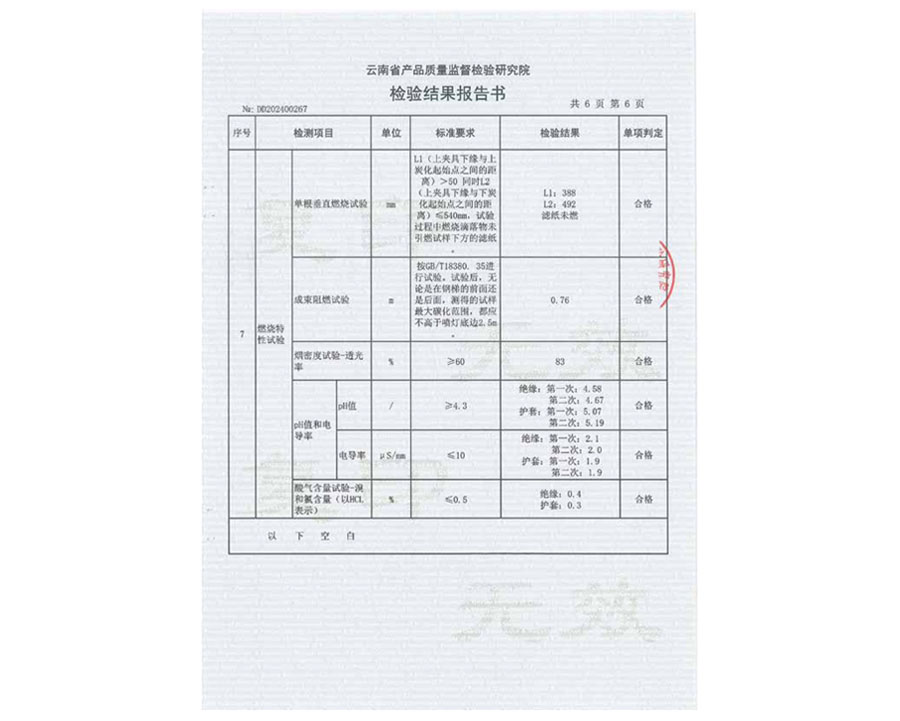 檢驗結果報告書