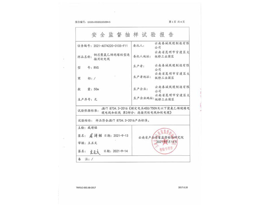 安全監(jiān)督抽樣試驗(yàn)報(bào)告