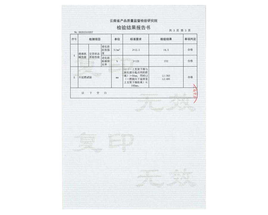 檢驗結果報告書