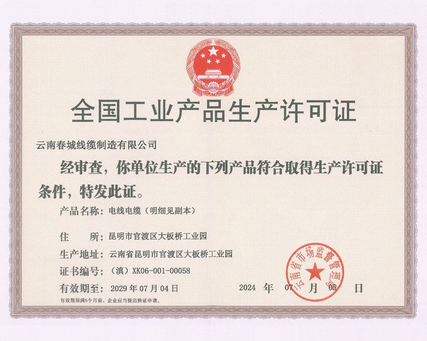 全國工業產品生產許可證